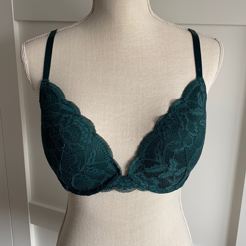 La SENZA - Hunter Green Lace Bra, 34DD
